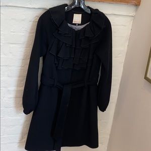 Rebecca Taylor black wool coat